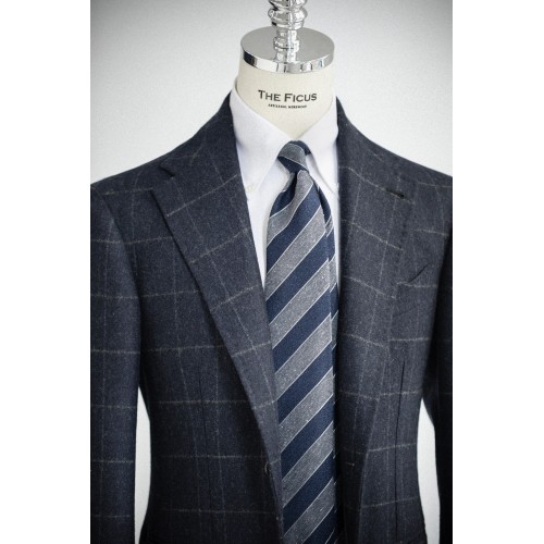 Char-Navy Windowpane by the Ficus